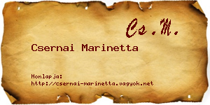 Csernai Marinetta névjegykártya